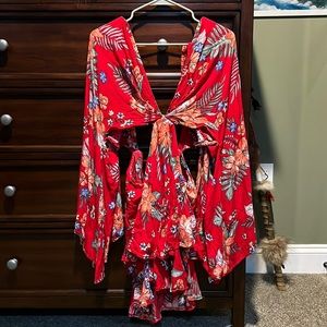 Uluwatu Red Butterfly Dress Cover-Up